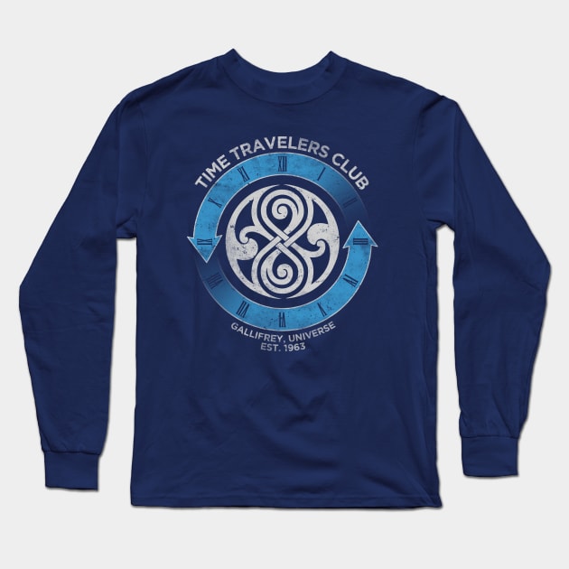 Time Travelers Club (Who) Long Sleeve T-Shirt by alecxps